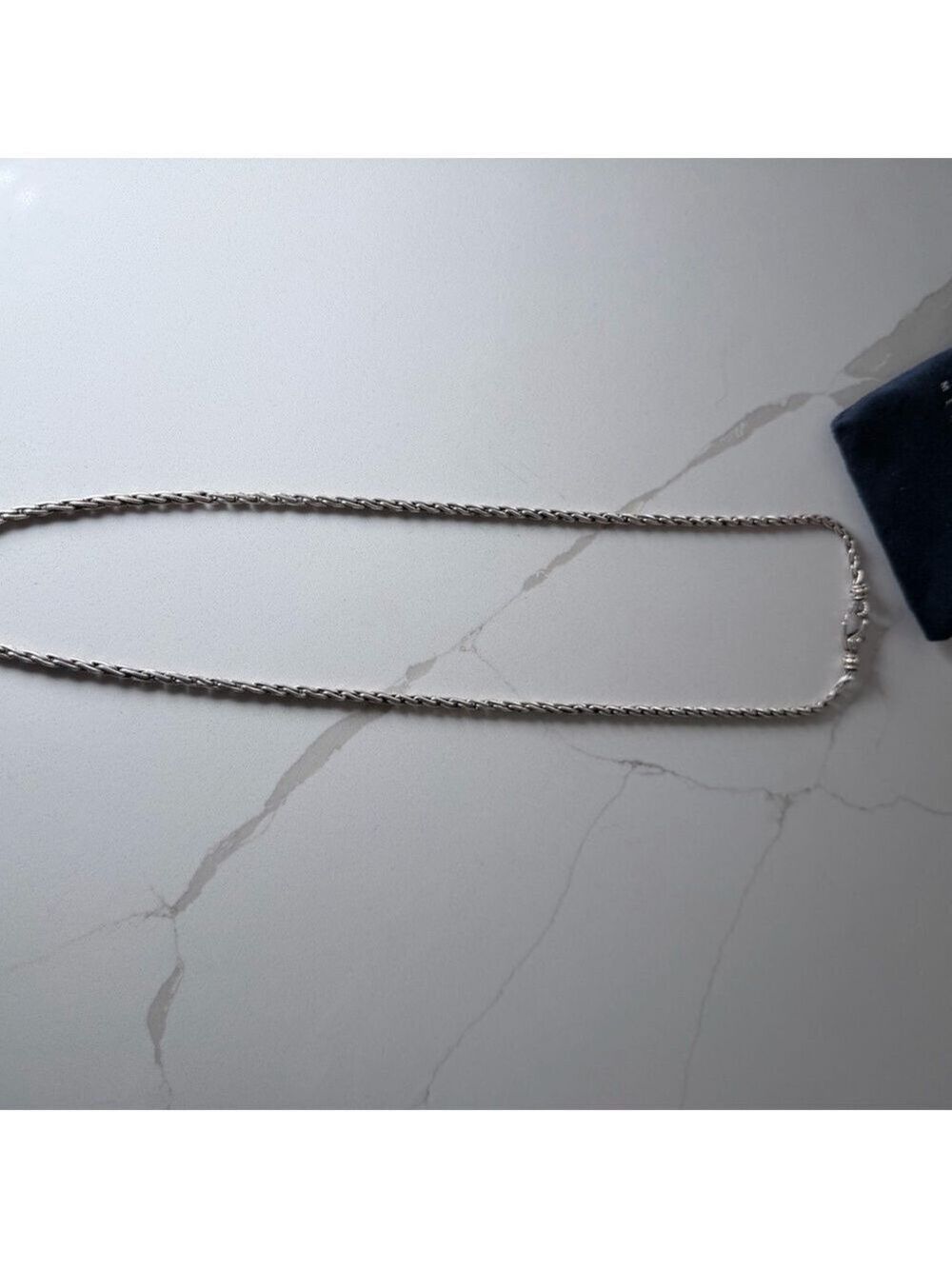 925 Sterling Silver Rope Chain W 8K Gold. 20”